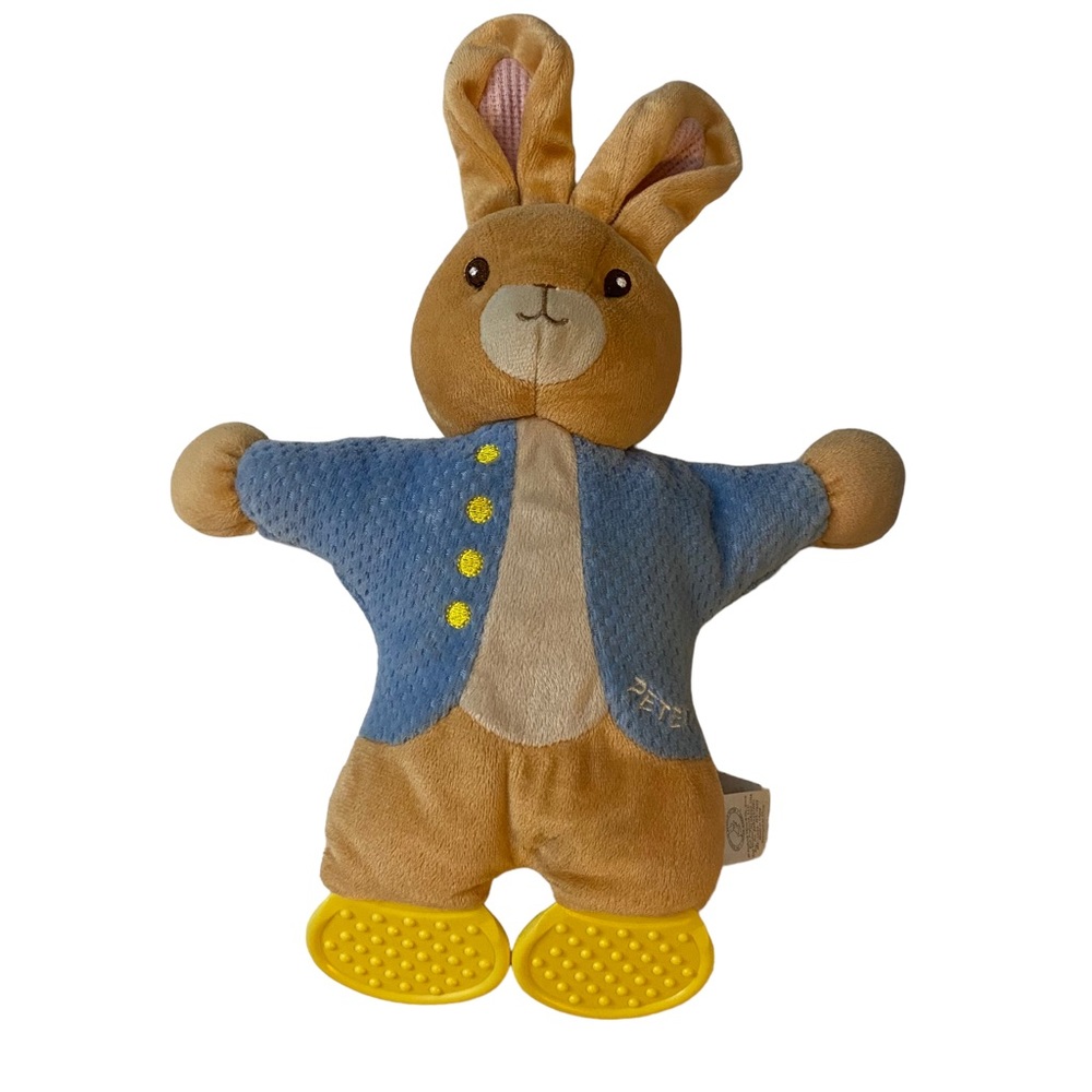 Beatrix Potter Peter Rabbit Plush Lovey Teether Crinkle Mixed Media Toy Baby